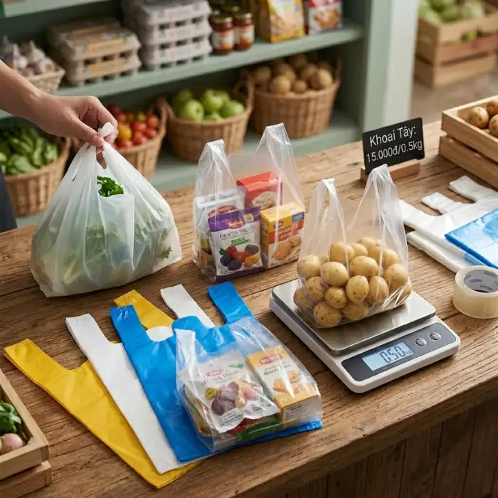 Túi bóng 30kg trong suốt dai bền Túi bóng 30kg trong suốt dai bền