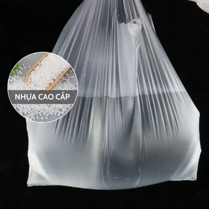 Bao ni lông trắng trong 30kg có quai xách, túi giặt là đựng quần áo, hàng hóa, thực phẩm Bao ni lông trắng trong 30kg có quai xách, túi giặt là đựng quần áo, hàng hóa, thực phẩm