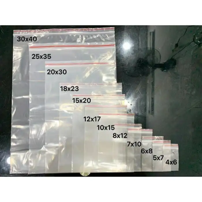 Túi zip chỉ đỏ nhiều kích thước Túi zip chỉ đỏ nhiều kích thước