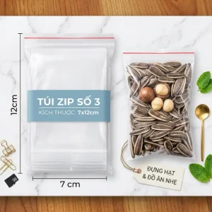 Túi zip số 3 phân loại hàng hóa