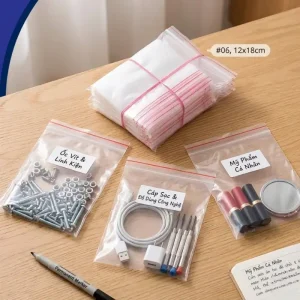 Túi zip số 6 phù hợp đựng quần áo mỏng, mỹ phẩm, phụ kiện