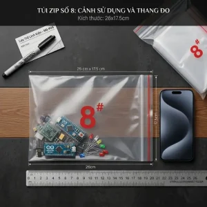 Túi zip số 8 đóng gói hàng lớn