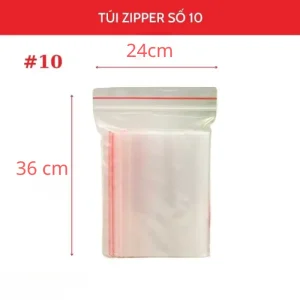 Túi zip số 10 (24x36cm), đa năng, đựng đồ lớn gọn gàng, dễ bảo quản