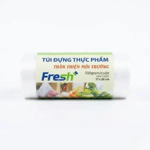 Túi đựng thực phẩm an toàn thân thiện môi trường Fresh+, 500gcuộn, kích thước 17x28cm